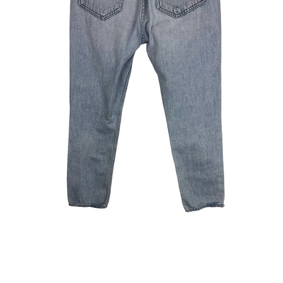 Agolde Riley High Rise Straight Leg Jeans 25 Distressed Light Wash Button Fly - Picture 6 of 11